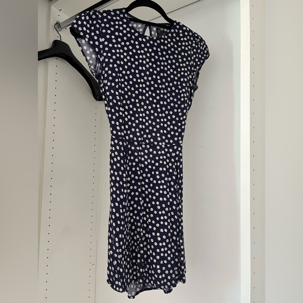 Reformation Daisy Navy Mini Dress
